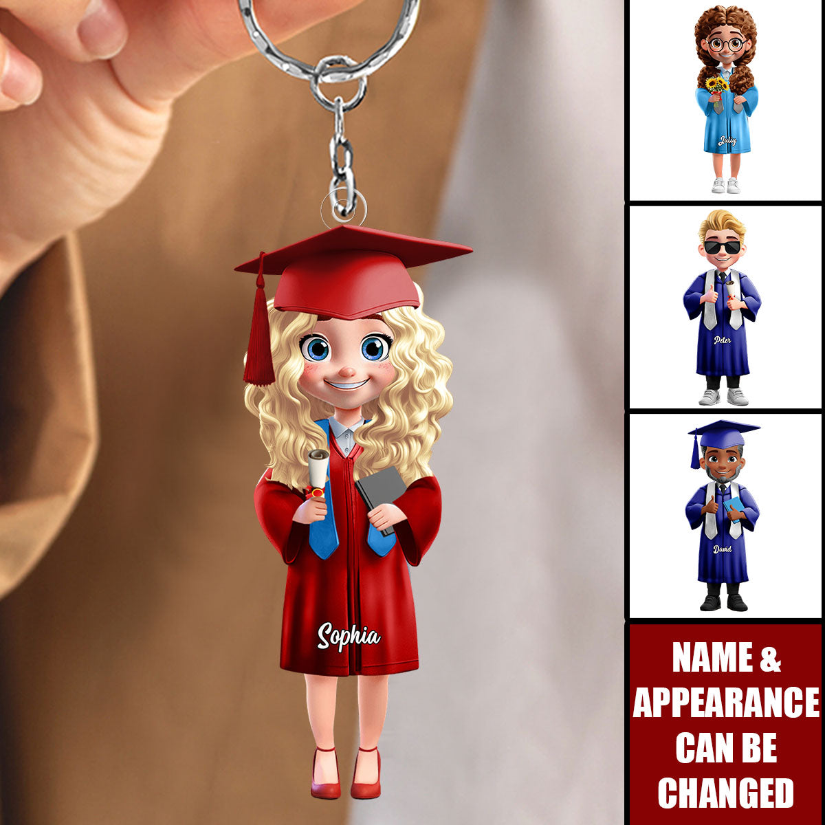 A Sweet Ending To A New Beginning - Personalized Graduation Acrylic keychain
