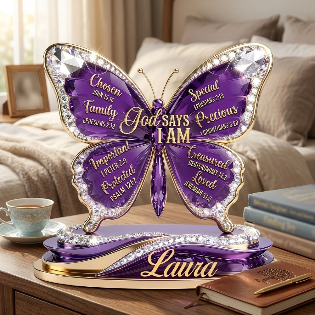 God Says I Am - Personalized Custom Shaped Acrylic Plaque