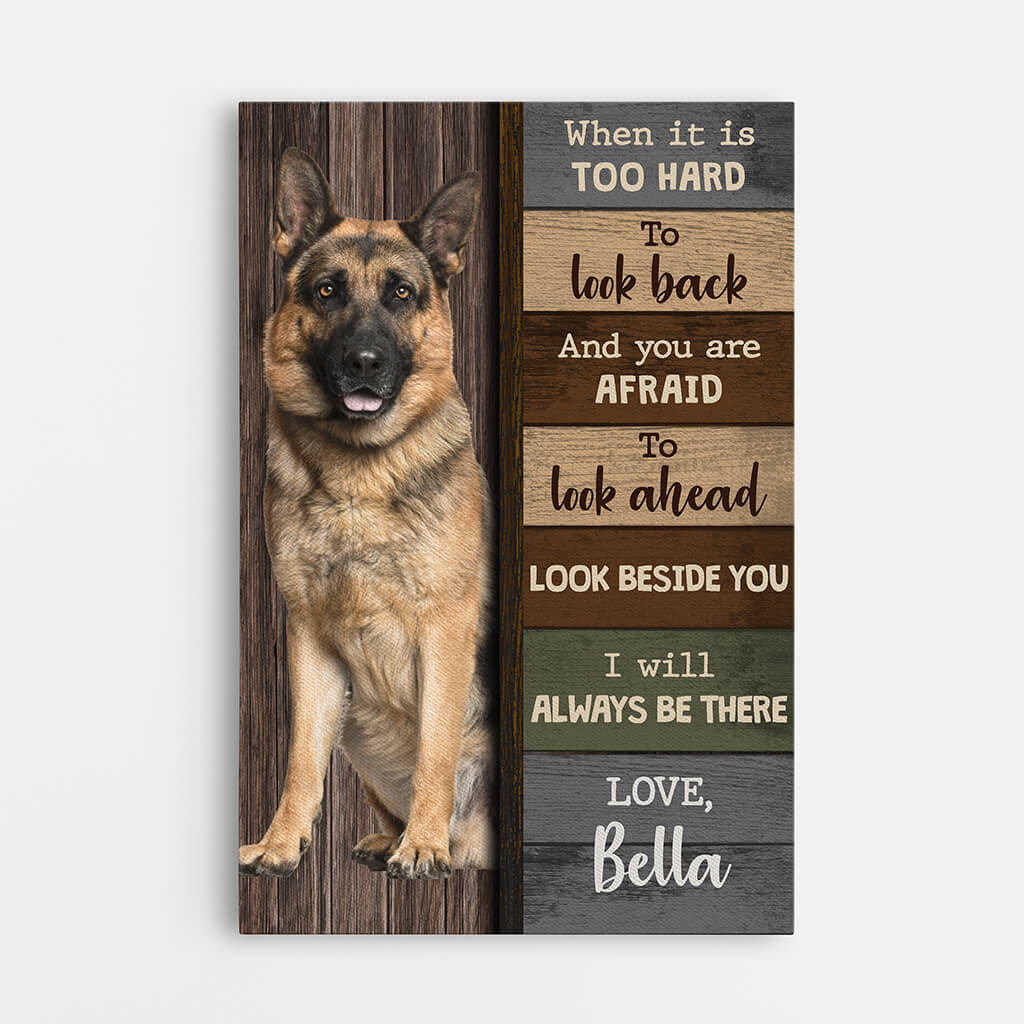 Look Beside You I'll Always Be There - Personalized Customized Pet Photo Memorial Canvas / Poster