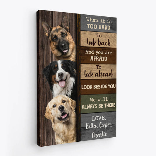 Look Beside You I'll Always Be There - Personalized Customized Pet Photo Memorial Canvas / Poster