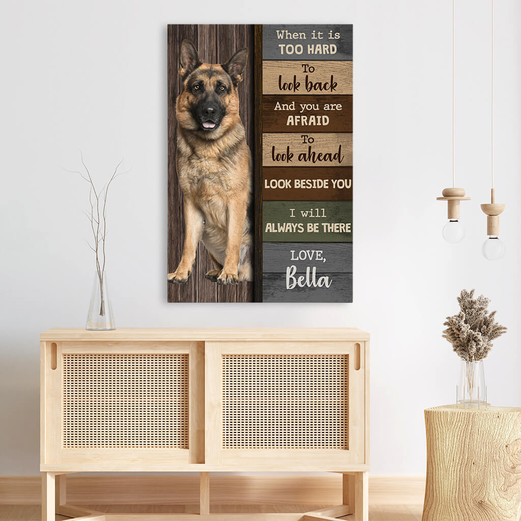 Look Beside You I'll Always Be There - Personalized Customized Pet Photo Memorial Canvas / Poster