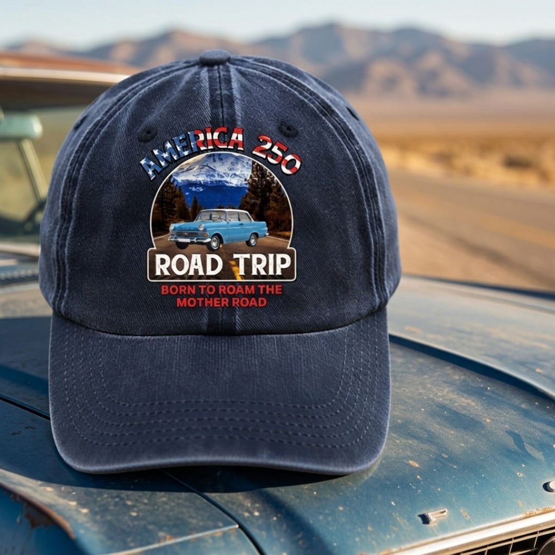 Personalized Car Photo Cap - America 250 Route 66 Road Trip