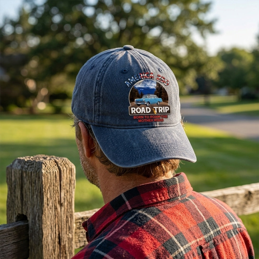 Personalized Car Photo Cap - America 250 Route 66 Road Trip