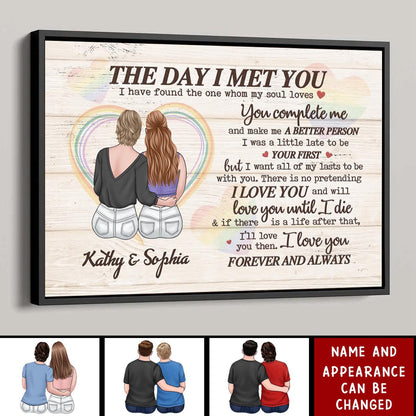 Personalized 'You Complete Me' Canvas - Soulmate Gift for Couples & Anniversaries