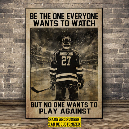 Personalized Hockey Poster / Canvas - Gift For Hockey Lovers