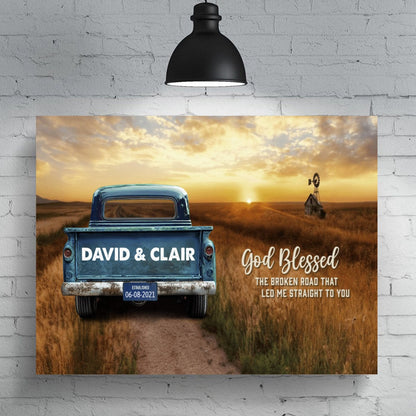 Personalized Rustic Canvas: 'All of Me Loves All of You' Couple Gift