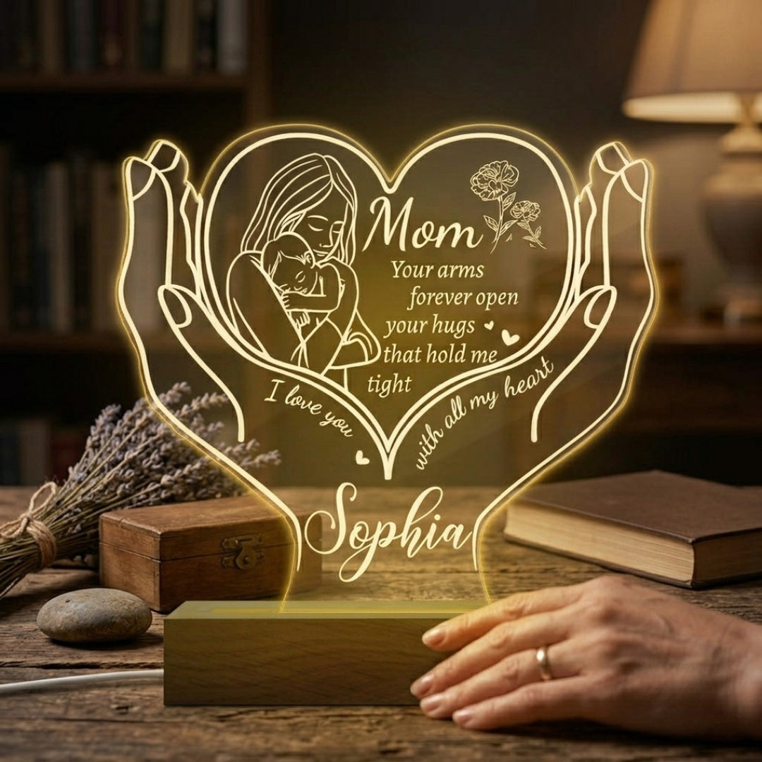 Personalized LED Night Light - A Heartfelt Tribute to Mom
