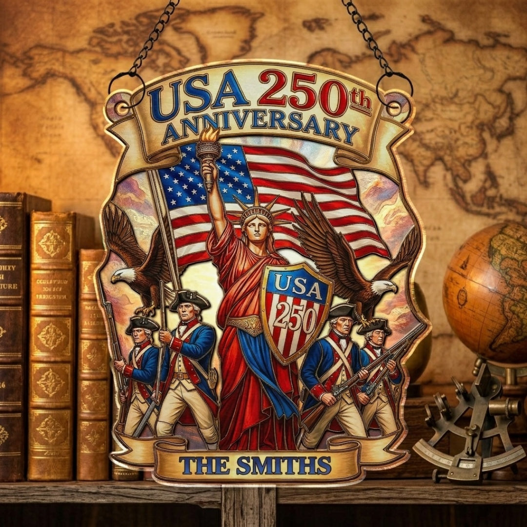 USA 250th Anniversary - Custom Suncatcher Ornament