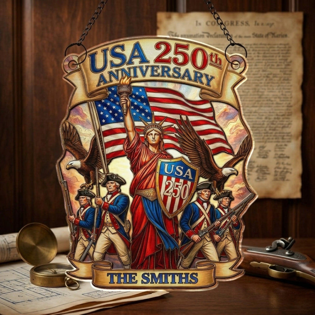 USA 250th Anniversary - Custom Suncatcher Ornament