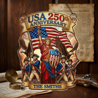 USA 250th Anniversary - Custom Suncatcher Ornament