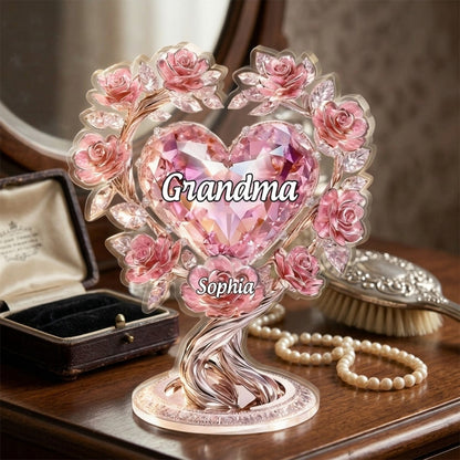 Grandma Roots of Love - Personalized Custom Shaped Acrylic Plaque