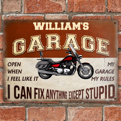I Can Fix Anything - Personalized Custom Classic Motorcycle Metal Signs