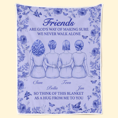 Personalized Blanket - Gift For Her, Besties, Best Friends, Sisters - Custom Fleece Gift