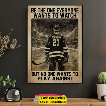 Personalized Hockey Poster / Canvas - Gift For Hockey Lovers