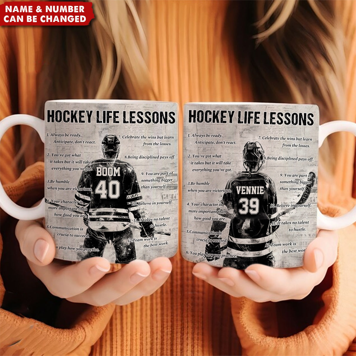 Personalized Hockey Life Lessons Mug: A Gift for Hockey Lovers