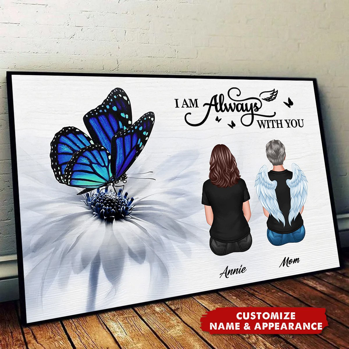 Personalized Memorial For Loved One Canvas: 'We Are Always With You' Family & Pet Keepsake
