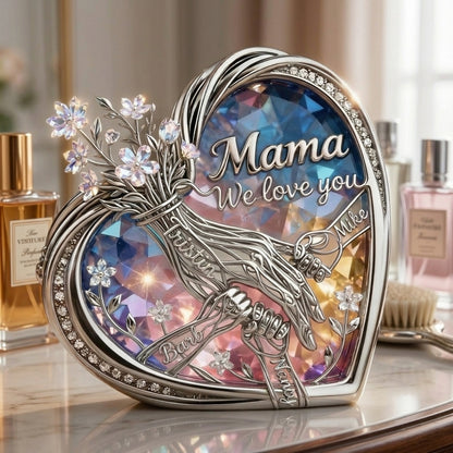 “Mom & Children Holding Hands” - Personalized Acrylic Plaque