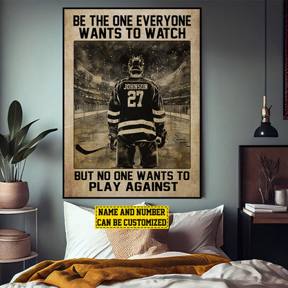 Personalized Hockey Poster / Canvas - Gift For Hockey Lovers