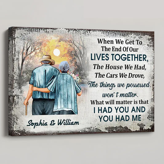 When We Get Skin - Personalized Custom Family Old Couple Husband Wife Poster / Canvas