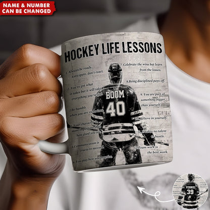 Personalized Hockey Life Lessons Mug: A Gift for Hockey Lovers