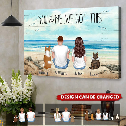 Custom 'Life We Loved' Beach Canvas for Couples & Pet Memorial For Loved One