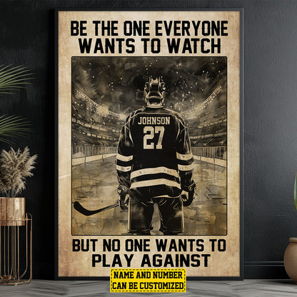 Personalized Hockey Poster / Canvas - Gift For Hockey Lovers
