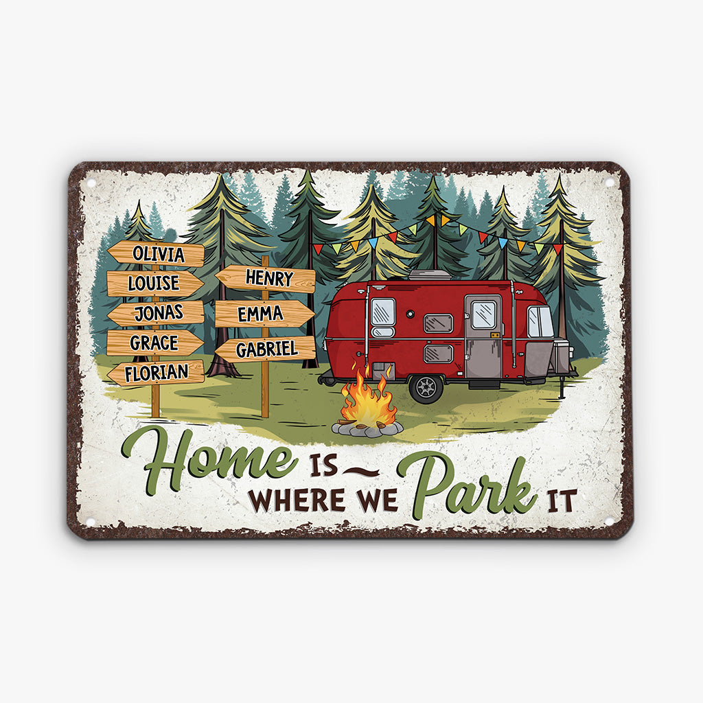 Custom Rv Camping Metal Sign personalization view for Family