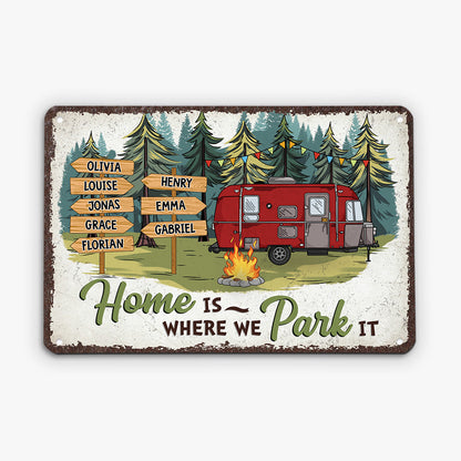 Custom Rv Camping Metal Sign personalization view for Family
