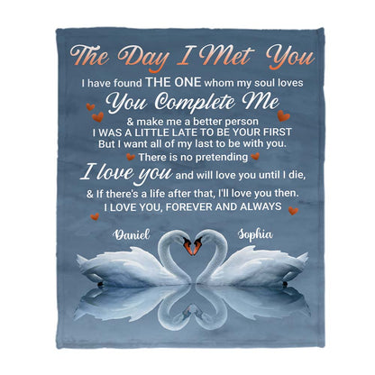 Personalized Gift For Couple The Day I Met You Blanket 26771 Primary Mockup