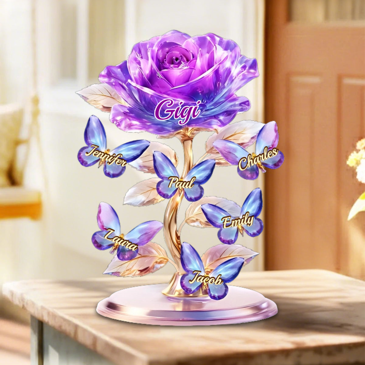 Personalized Acrylic Plaque - “A Garden of Love” Gift for Mom or Grandma