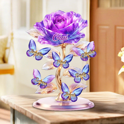 Personalized Acrylic Plaque - “A Garden of Love” Gift for Mom or Grandma