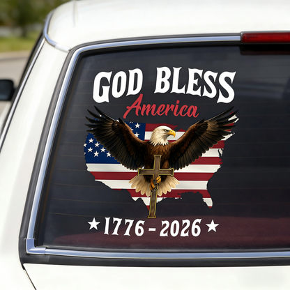 Personalized Patriotic Car Window Sticker - 250th Anniversary Gift For Families