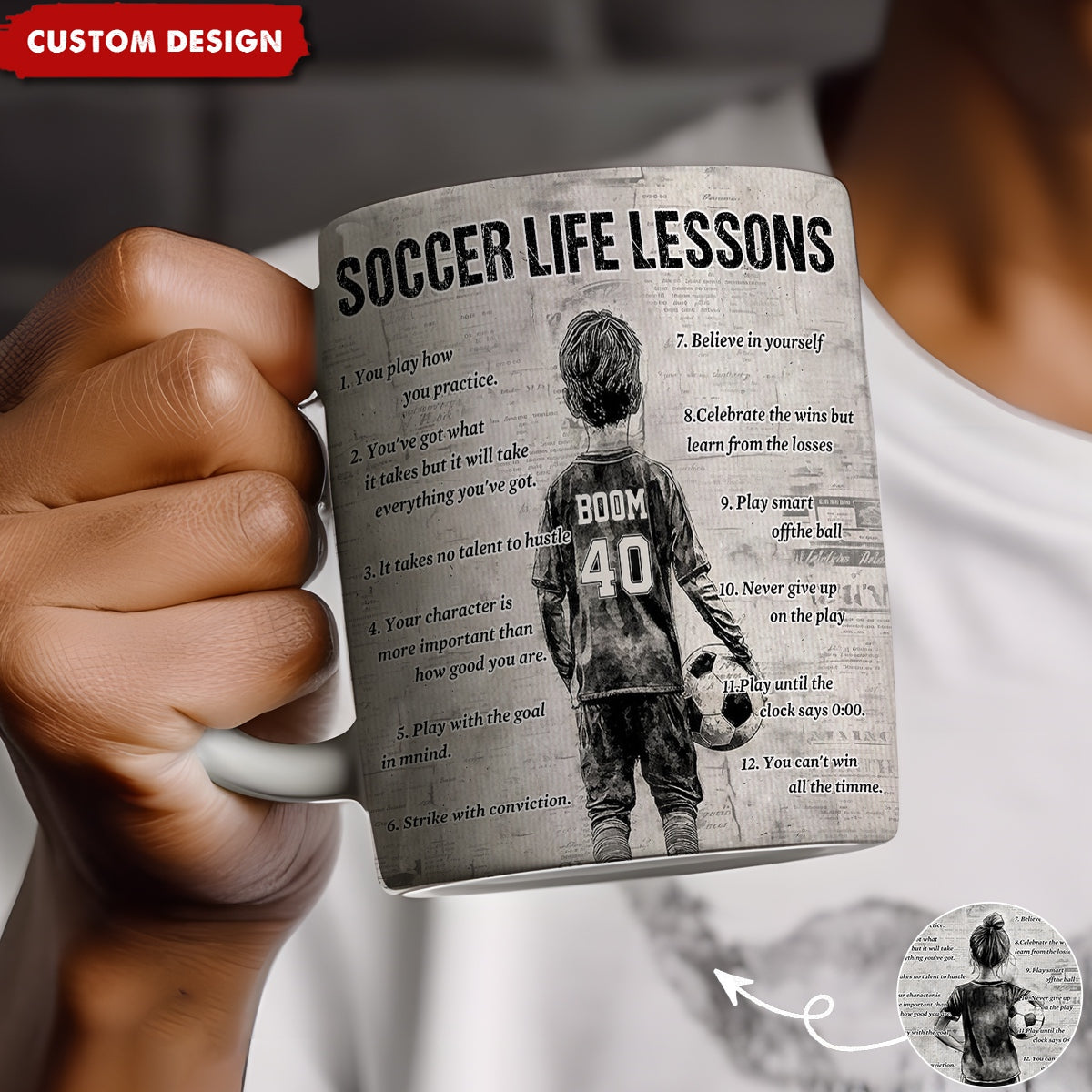 Personalized Soccer Mug For Kids - Custom Gift For Soccer Fans