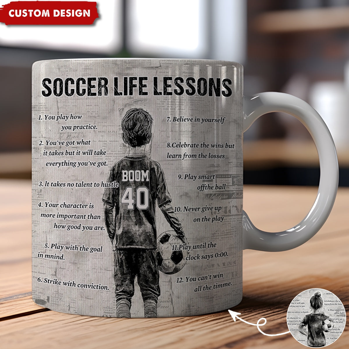 Personalized Soccer Mug For Kids - Custom Gift For Soccer Fans