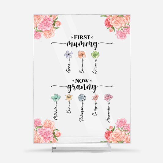 First Mummy Now Granny - Personalised Acrylic Plaque