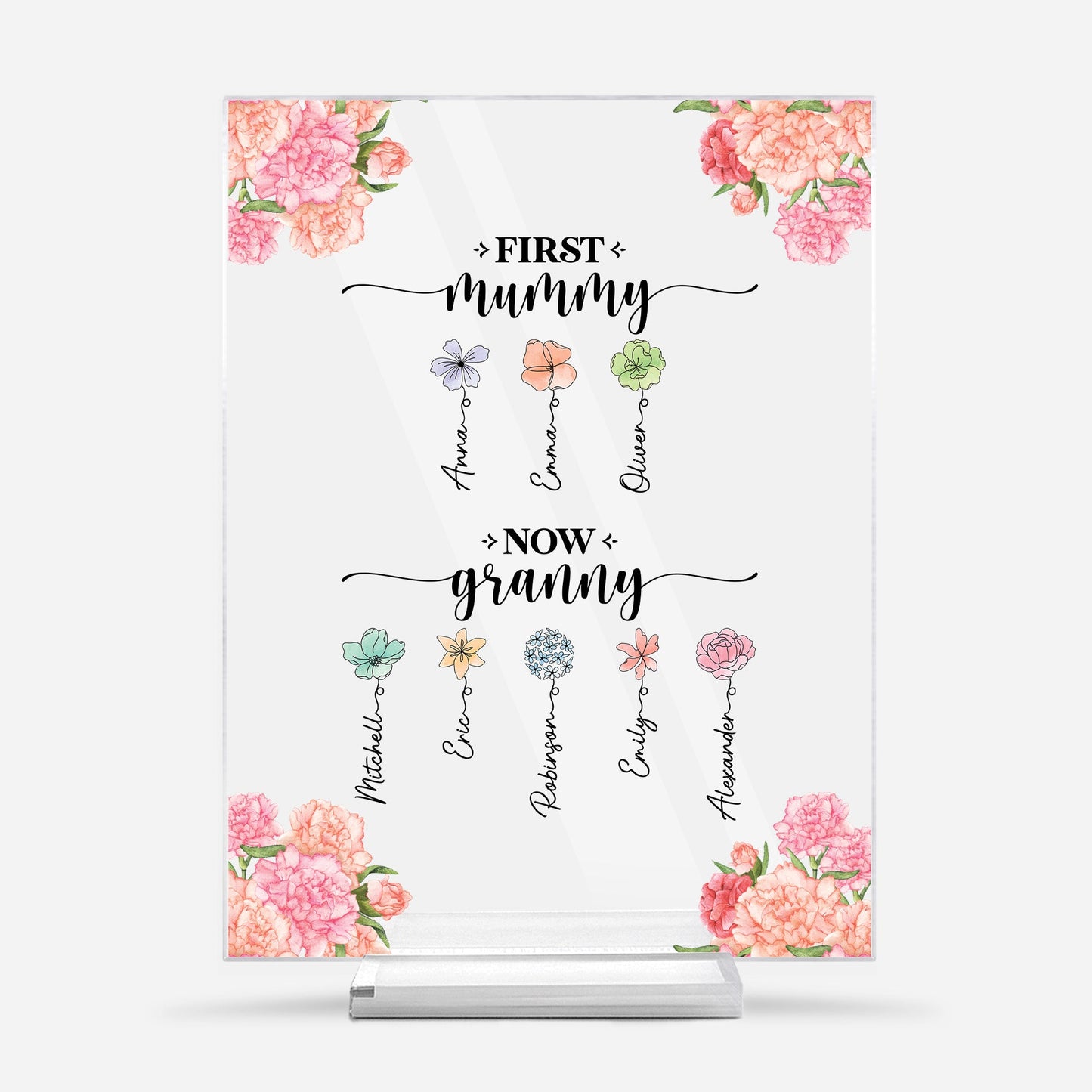 First Mummy Now Granny - Personalised Acrylic Plaque