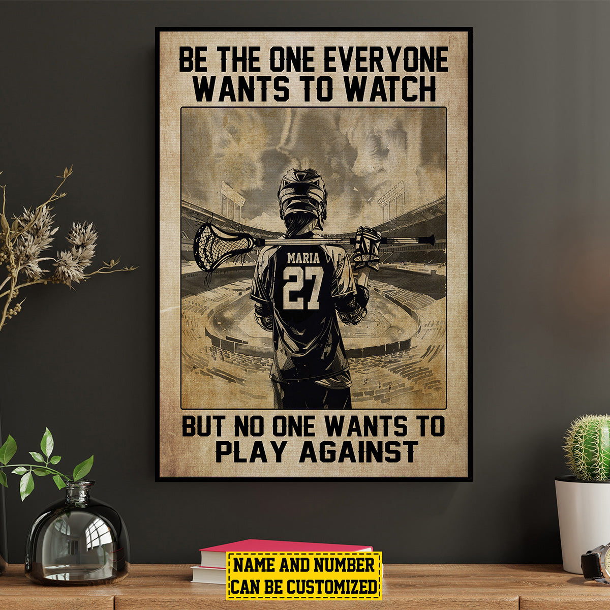 Personalized Lacrosse Motivation Poster / Canvas - Gift For Lacrosse Lovers