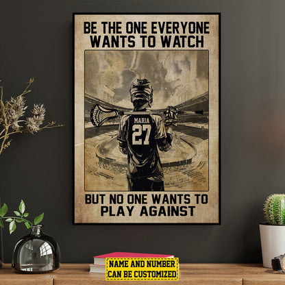 Personalized Lacrosse Motivation Poster / Canvas - Gift For Lacrosse Lovers