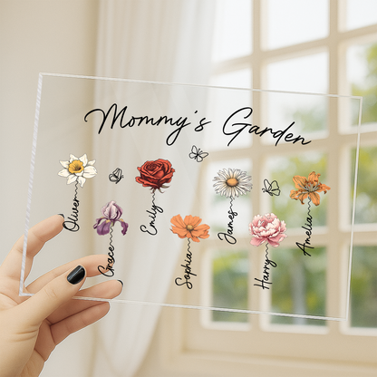 “Grandma’s Garden” Personalized Acrylic Plaque - Custom Mother’s Day Gift