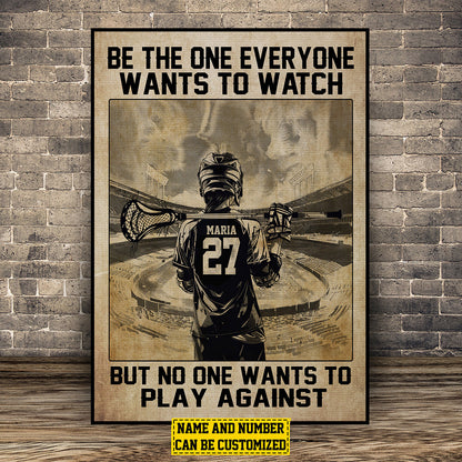 Personalized Lacrosse Motivation Poster / Canvas - Gift For Lacrosse Lovers