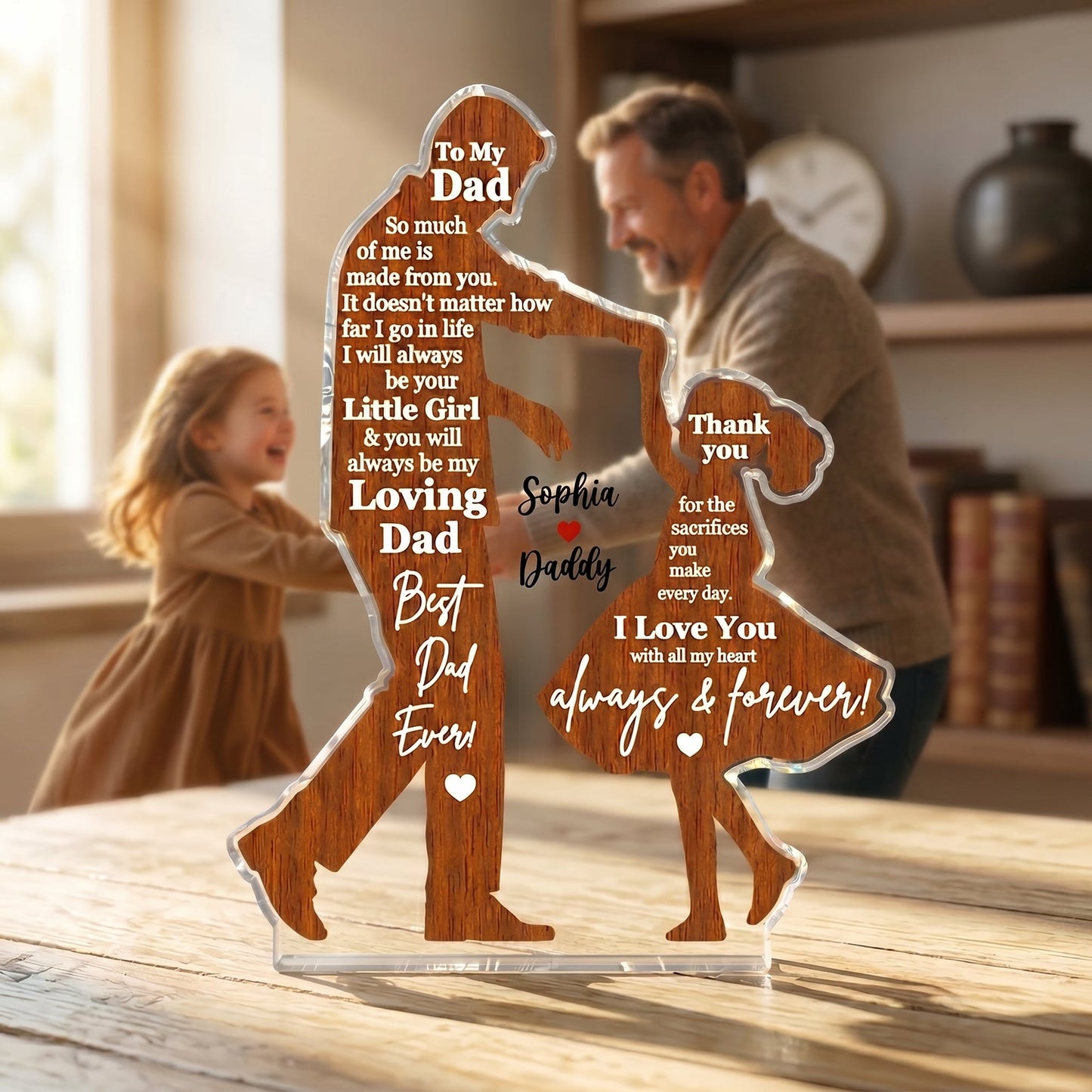 Personalized Dad Acrylic Plaque personalization view for Dad