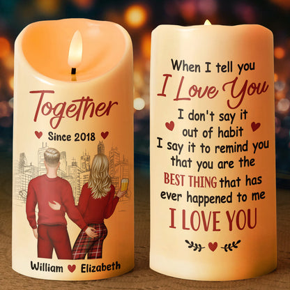 Couple Romantic Quotes - Personalized Candle LED Light