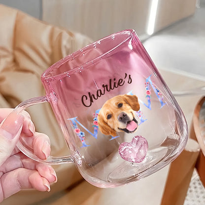 Personalized Glass Mug - Custom Photo Mom With Pink Gradient | Mother’s Day Gift