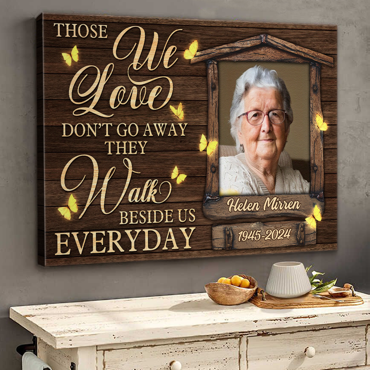 My Mind Still Talks To You - Personalized Customized Photo Memorial Canvas / Poster