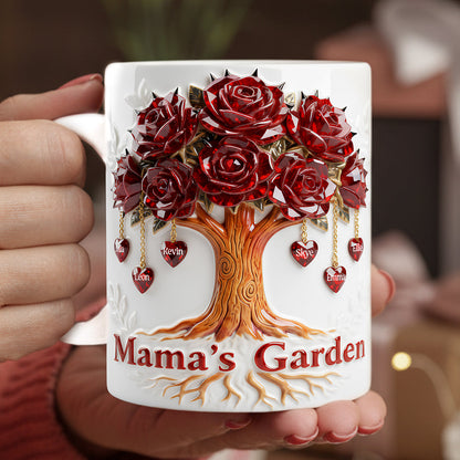 Personalized Mama Garden Coffee Mug - Custom Gifts For Mother's Day