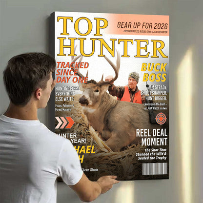 Personalized Custom Hunting Magazine Cover Poster / Canvas - Funny Hunter Gift for Outdoorsman