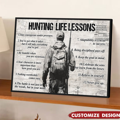 Personalized Hunting Boy Poster / Canvas - Custom Gift For Hunting Lovers