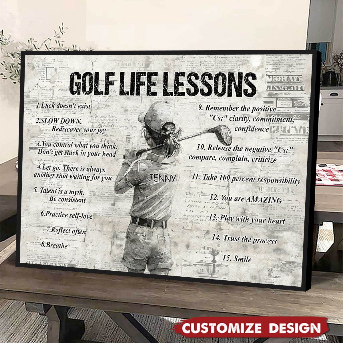 Personalized Golf Canvas / Poster - Gift For Kid & Golf Lovers