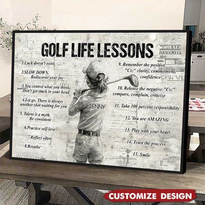 Personalized Golf Canvas / Poster - Gift For Kid & Golf Lovers