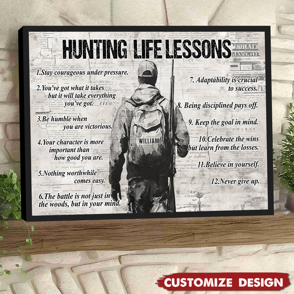 Personalized Hunting Boy Poster / Canvas - Custom Gift For Hunting Lovers